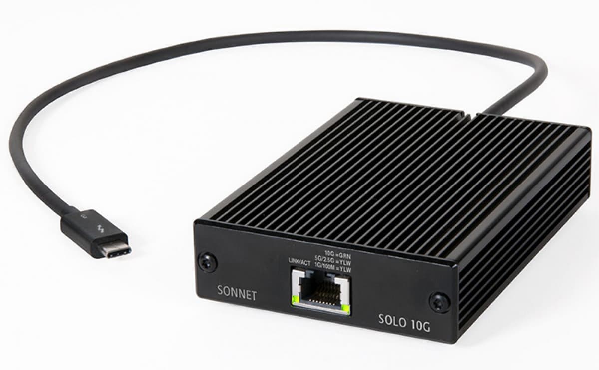 Sonnet Solo 10G Thunderbolt 3 to 10Gb Base-T Ethernet Adapter